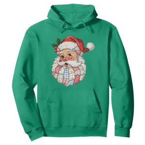Vintage Retro Patchwork Santa Xmas Hoodie Merry Christmas Holiday TS11 Irish Green Print Your Wear