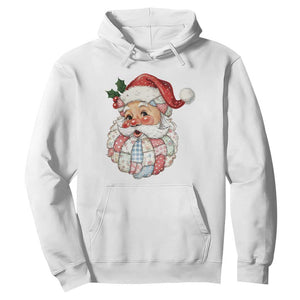 Vintage Retro Patchwork Santa Xmas Hoodie Merry Christmas Holiday TS11 White Print Your Wear
