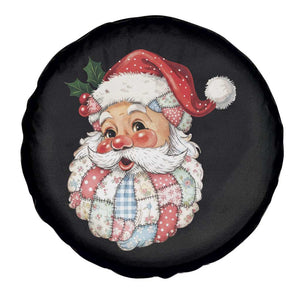 Vintage Retro Patchwork Santa Xmas Spare Tire Cover Merry Christmas Holiday TS11 Print Your Wear