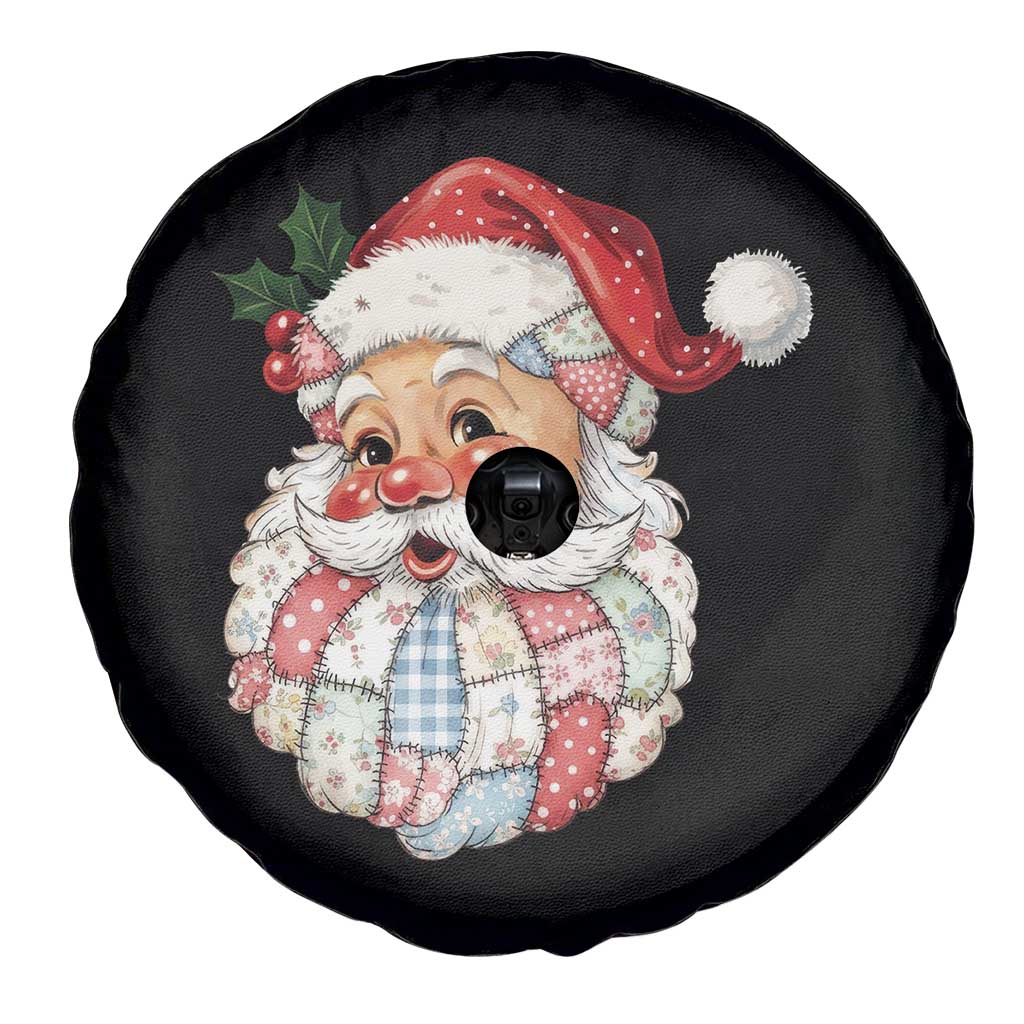 Vintage Retro Patchwork Santa Xmas Spare Tire Cover Merry Christmas Holiday TS11 Print Your Wear