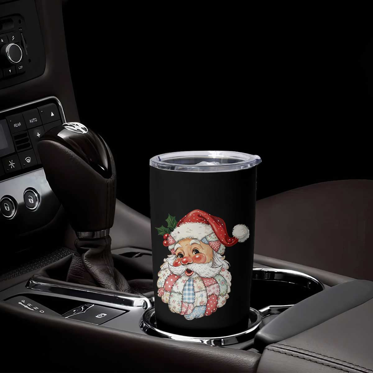 Vintage Retro Patchwork Santa Xmas Tumbler Cup Merry Christmas Holiday TS11 Print Your Wear