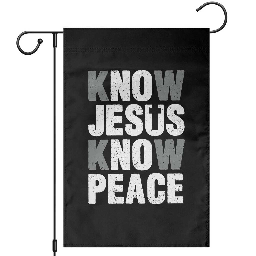 Christian Know Jesus Know Peace Garden Flag Religion God Church Bible TS11 Black Print Your Wear