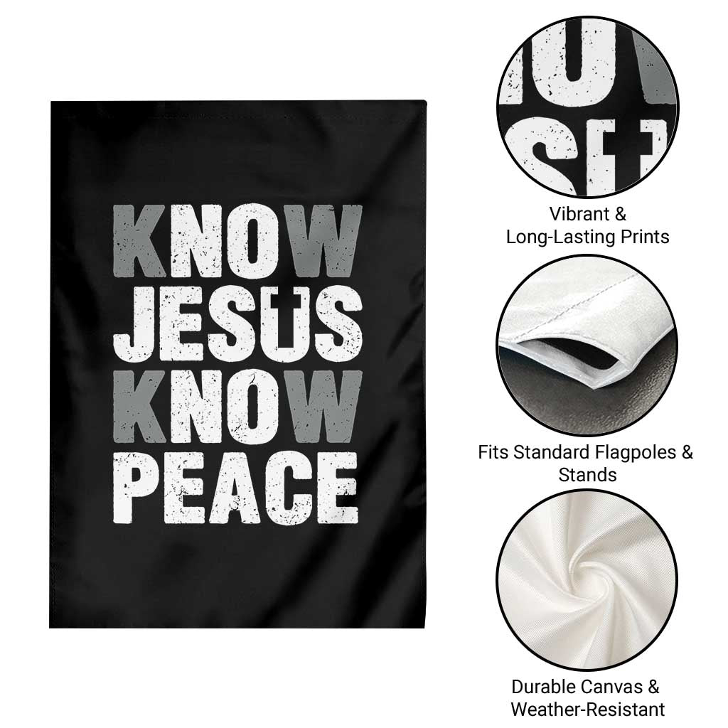 Christian Know Jesus Know Peace Garden Flag Religion God Church Bible TS11 Print Your Wear