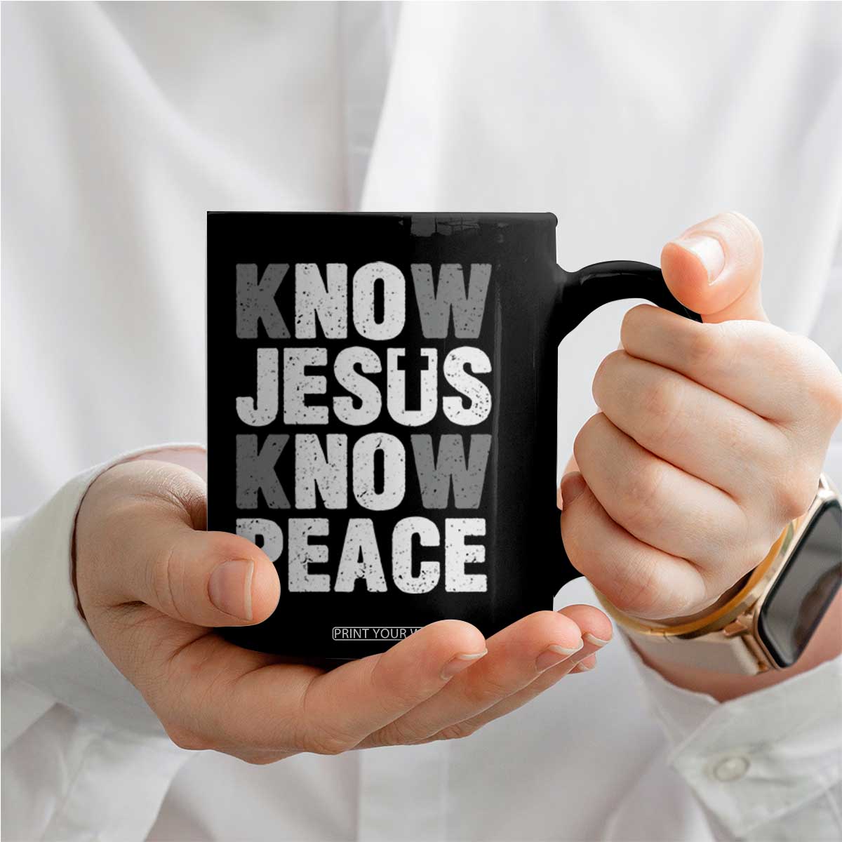 Christian Know Jesus Know Peace Coffee Mug Religion God Church Bible TS11 Print Your Wear