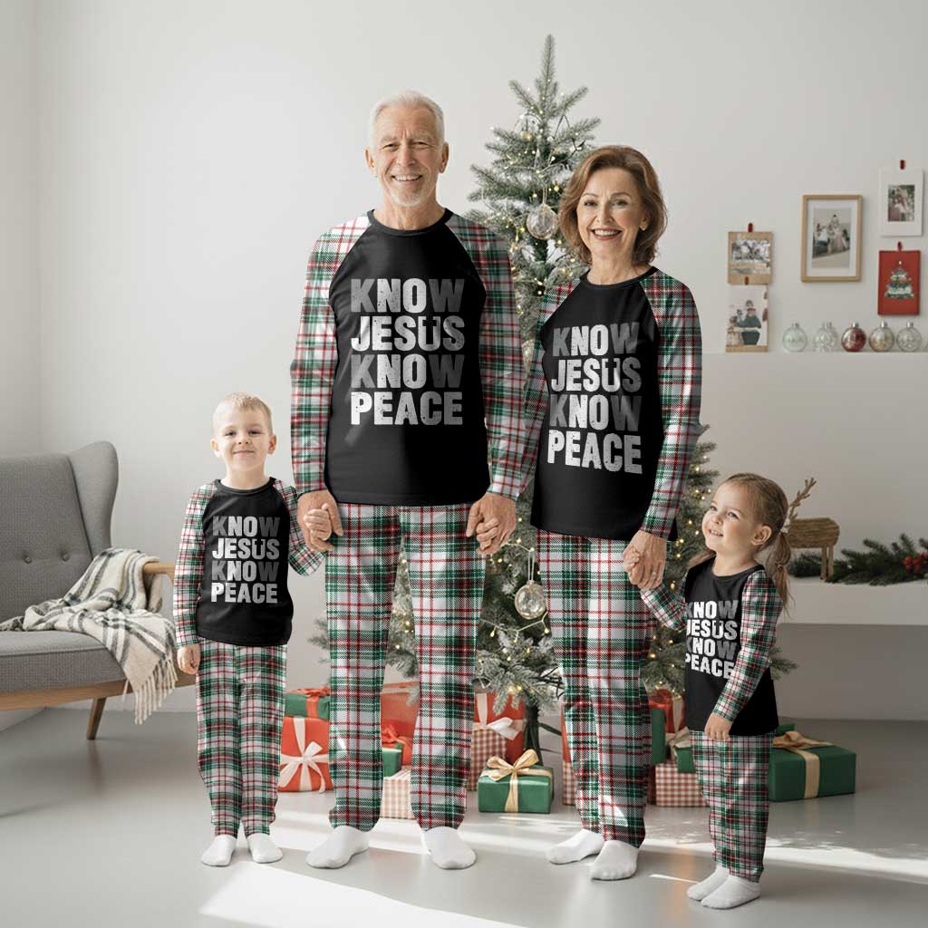 Christian Know Jesus Know Peace Plaid Pajama Set Religion God Church Bible TS11 Christmas Plaid Print Your Wear