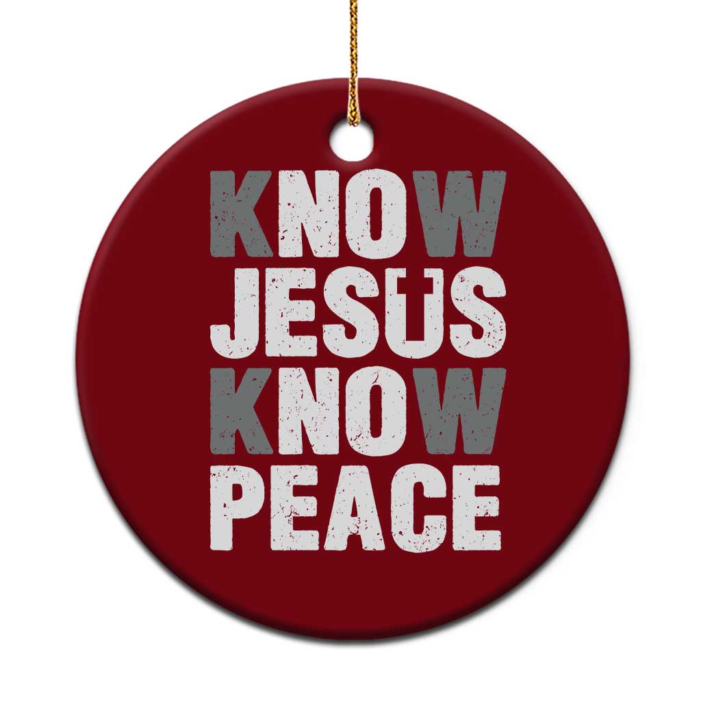 Christian Know Jesus Know Peace Ceramic Ornament Religion God Church Bible TS11 1pc Red Print Your Wear
