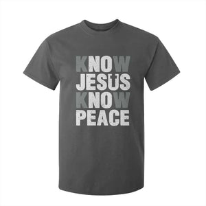 Christian Know Jesus Know Peace T Shirt For Kid Religion God Church Bible TS11 Dark Heather Print Your Wear
