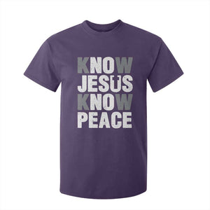 Christian Know Jesus Know Peace T Shirt For Kid Religion God Church Bible TS11 Purple Print Your Wear