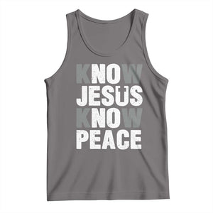 Christian Know Jesus Know Peace Tank Top Religion God Church Bible TS11 Deep Heather Print Your Wear
