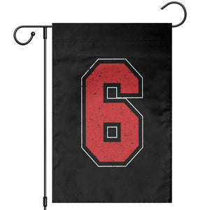 Number 6 Garden Flag Fan Varsity Sports Team 67 Jersey Number TS11 Black Print Your Wear