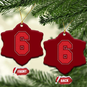 Number 6 Ceramic Ornament Fan Varsity Sports Team 67 Jersey Number TS11 Print Your Wear