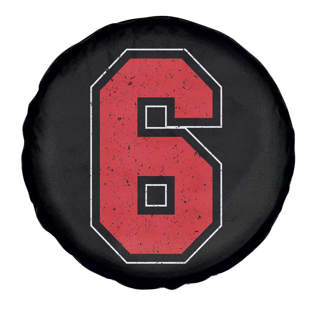 Number 6 Spare Tire Cover Fan Varsity Sports Team 67 Jersey Number TS11 Print Your Wear