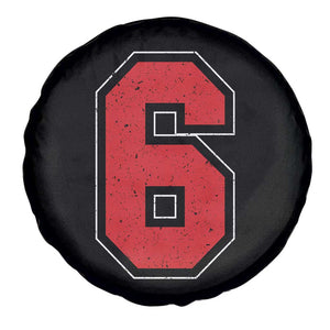 Number 6 Spare Tire Cover Fan Varsity Sports Team 67 Jersey Number TS11 Print Your Wear