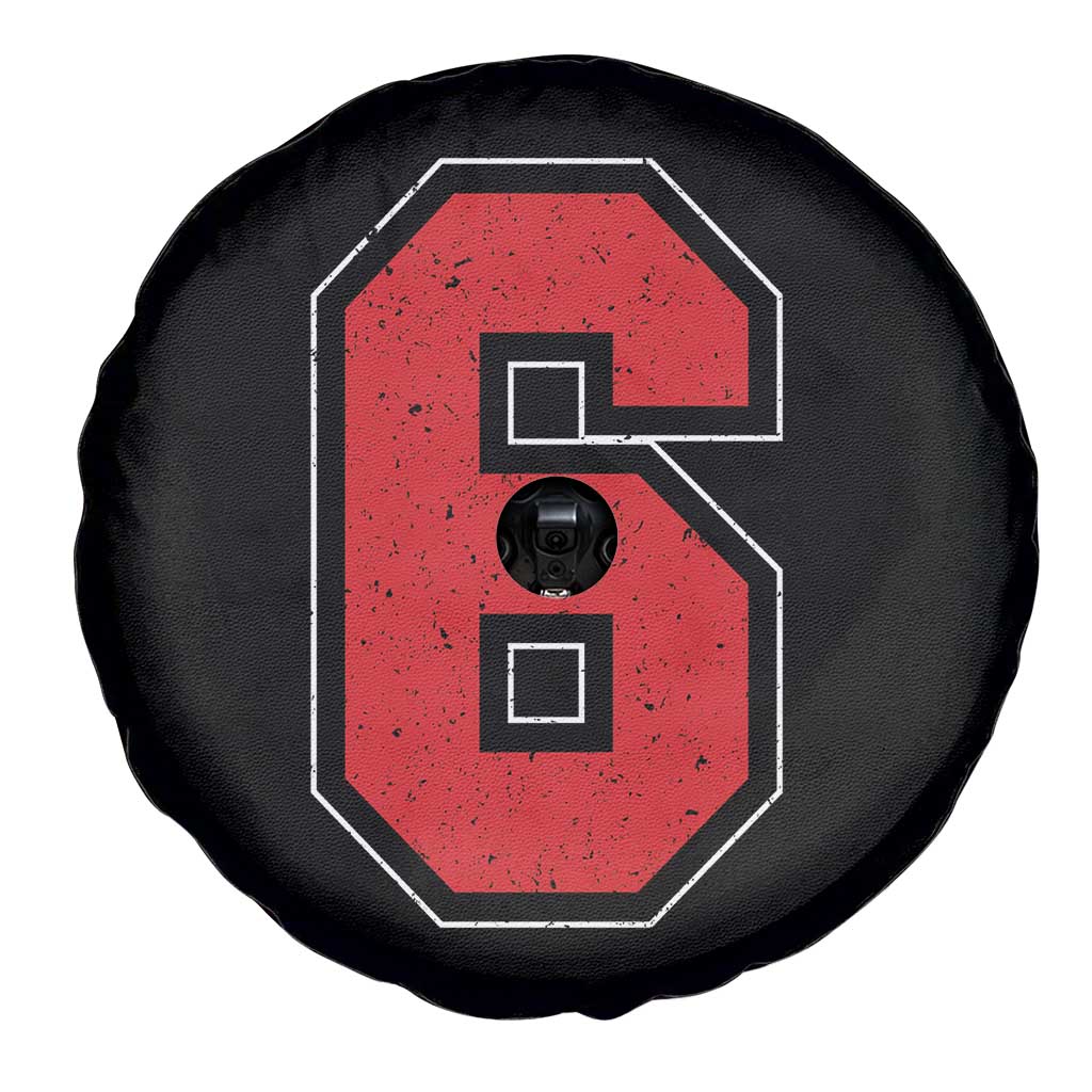 Number 6 Spare Tire Cover Fan Varsity Sports Team 67 Jersey Number TS11 Print Your Wear