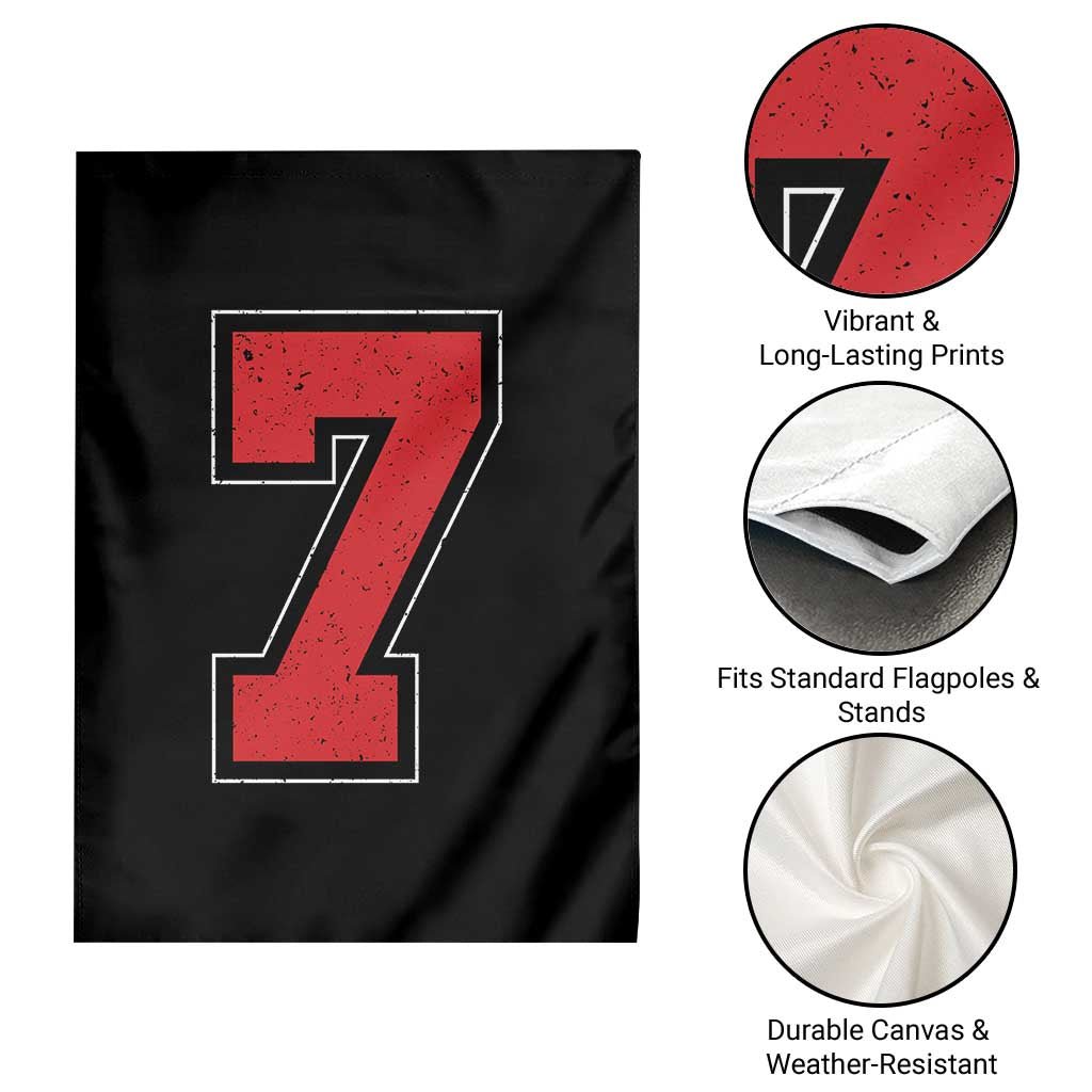 Number 7 Garden Flag Fan Varsity Sports Team 67 Jersey Number TS11 Print Your Wear
