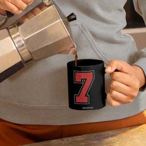 Number 7 Coffee Mug Fan Varsity Sports Team 67 Jersey Number TS11 Print Your Wear