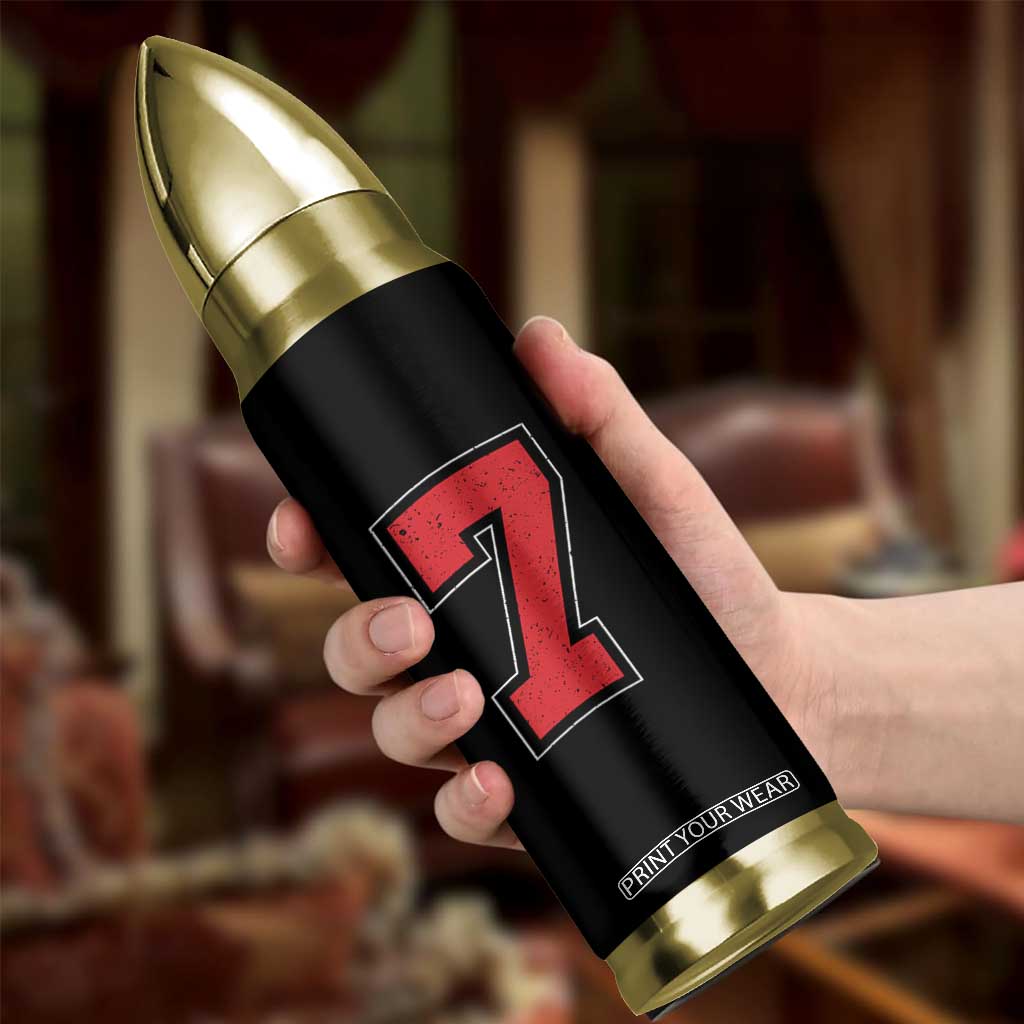 Number 7 Bullet Tumbler Fan Varsity Sports Team 67 Jersey Number TS11 Print Your Wear