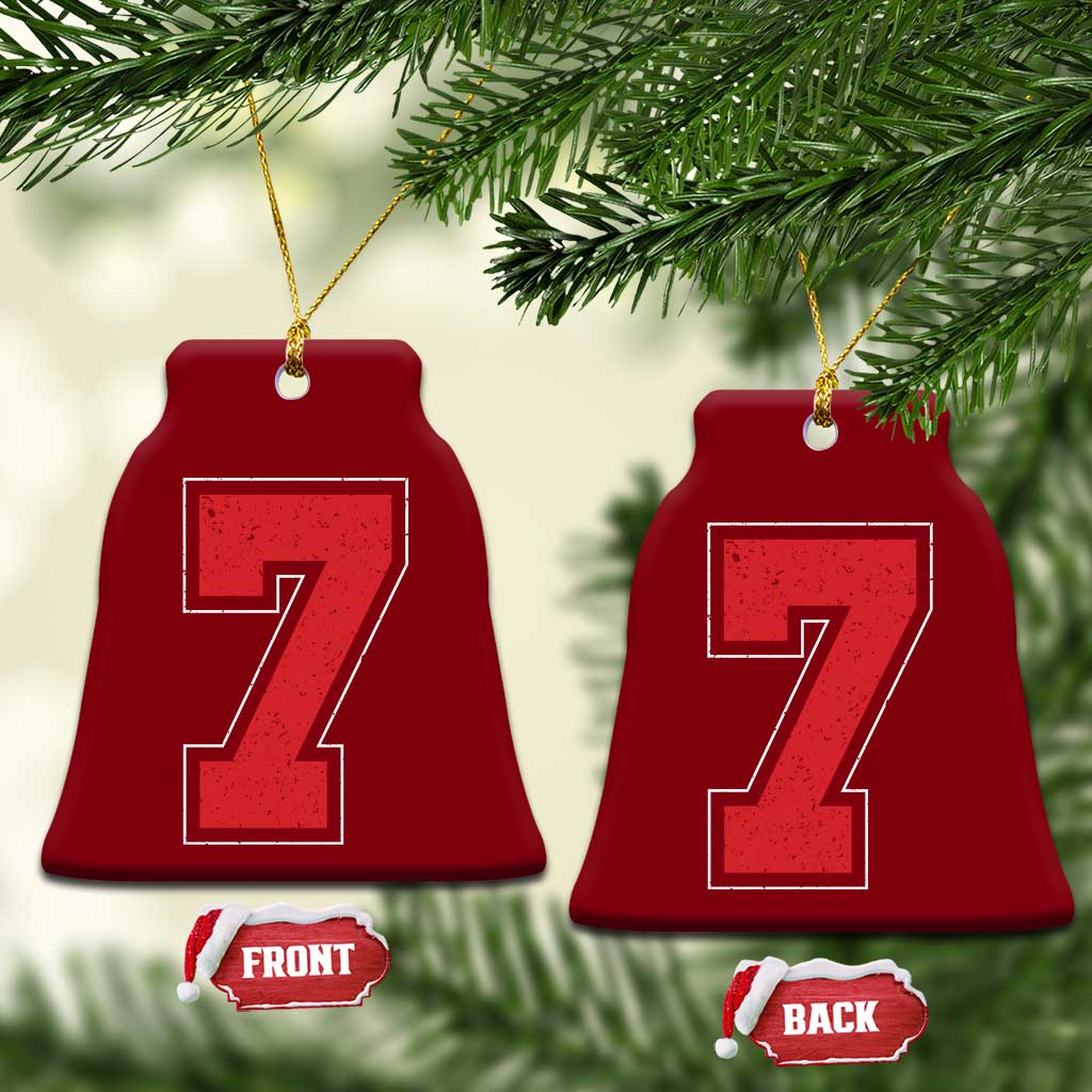 Number 7 Ceramic Ornament Fan Varsity Sports Team 67 Jersey Number TS11 Print Your Wear