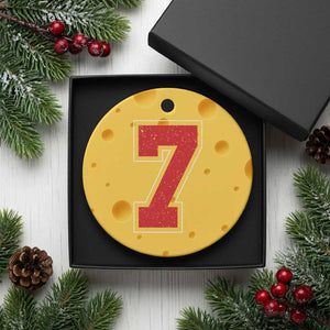 Number 7 Ceramic Ornament Fan Varsity Sports Team 67 Jersey Number TS11 1pc Yellow Cheese Print Your Wear