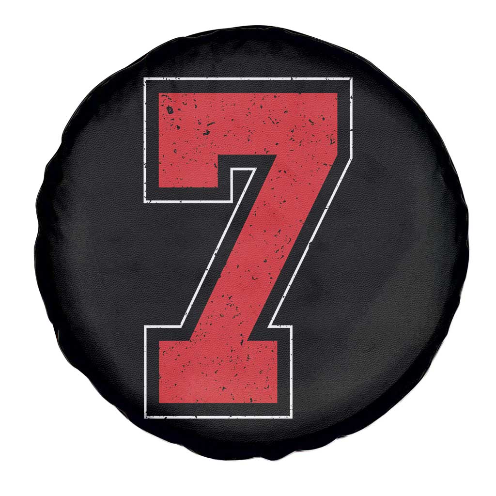 Number 7 Spare Tire Cover Fan Varsity Sports Team 67 Jersey Number TS11 Print Your Wear