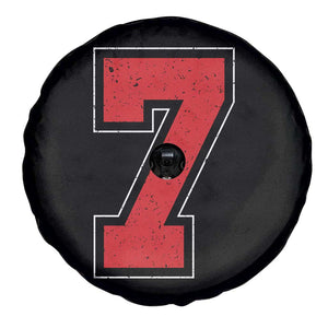 Number 7 Spare Tire Cover Fan Varsity Sports Team 67 Jersey Number TS11 Print Your Wear