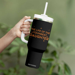 Funny The Life Of The Youngest Daughter Tumbler With Handle Sparkle Star TS11 Print Your Wear