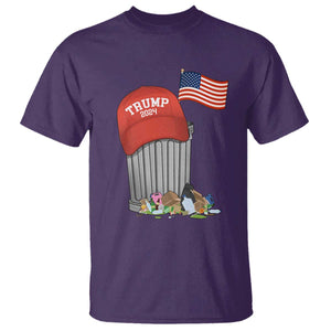 Funny Trump Garbage 2024 T Shirt Vintage Trash Bin American Flag TS11 Purple Print Your Wear