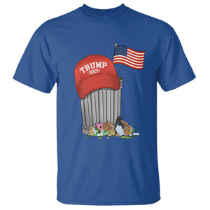 Funny Trump Garbage 2024 T Shirt Vintage Trash Bin American Flag TS11 Royal Blue Print Your Wear