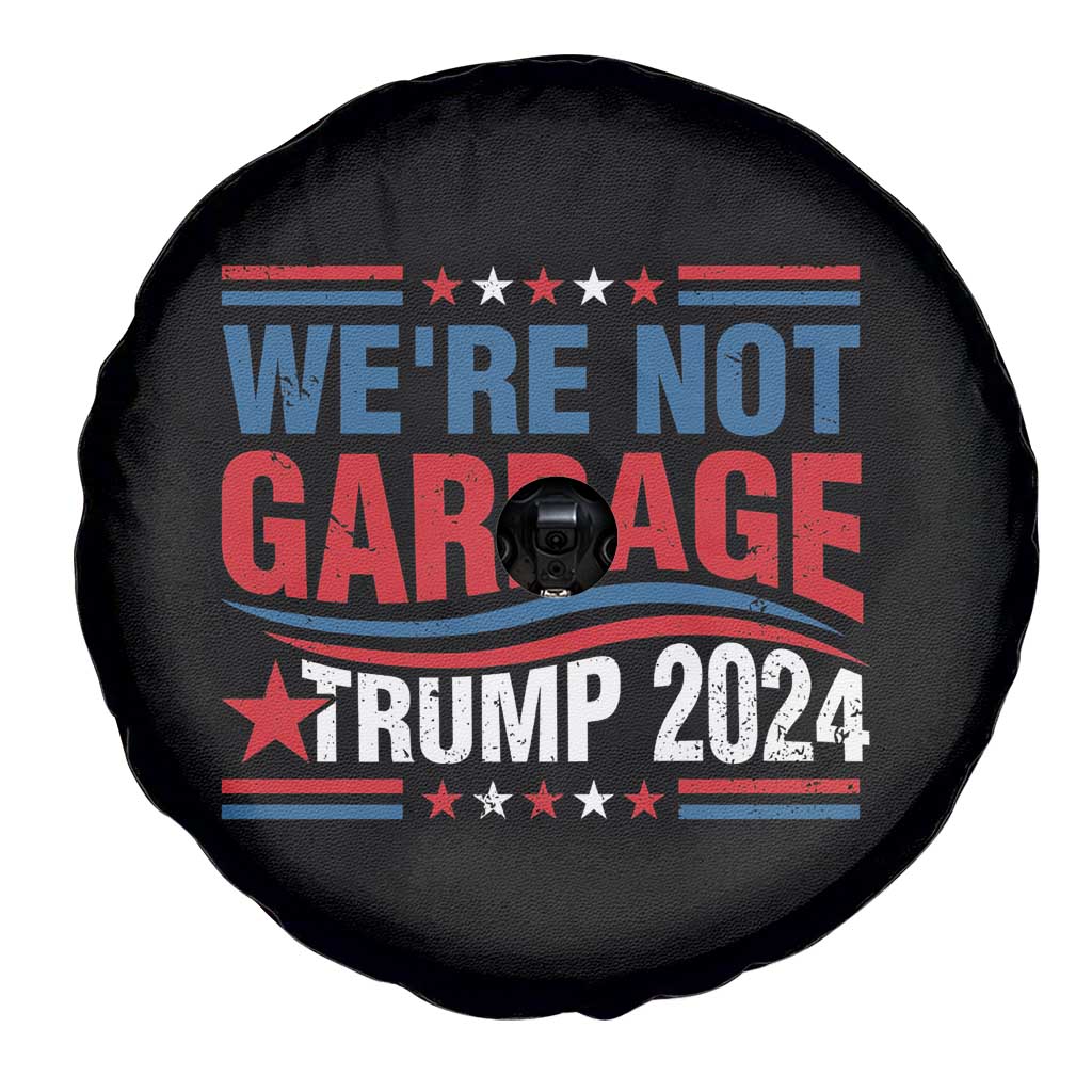 Funny Trump Garbage Spare Tire Cover We're Not Garbage Trump 2024 Vintage Star TS11 Print Your Wear