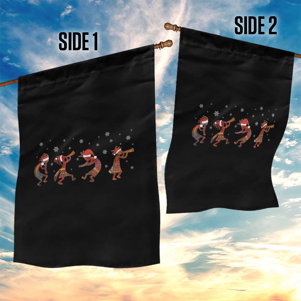 Funny Christmas Native American Garden Flag Santa Kokopeli Snowflake TS11 Print Your Wear