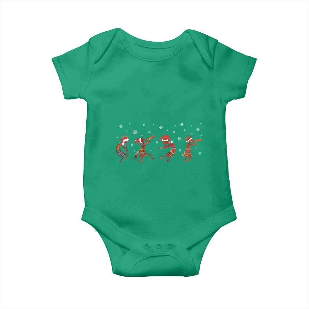 Funny Christmas Native American Baby Onesie Santa Kokopeli Snowflake TS11 Irish Green Print Your Wear