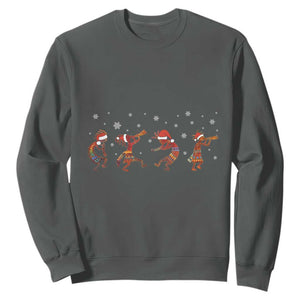 Funny Christmas Native American Sweatshirt Santa Kokopeli Snowflake TS11 Dark Heather Print Your Wear