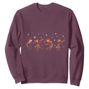 Funny Christmas Native American Sweatshirt Santa Kokopeli Snowflake TS11 Maroon Print Your Wear