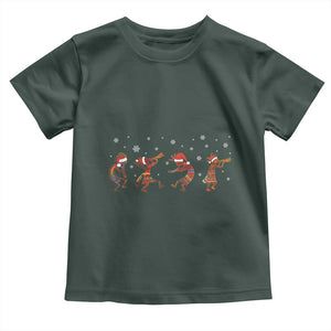 Funny Christmas Native American Toddler T Shirt Santa Kokopeli Snowflake TS11 Dark Forest Green Print Your Wear