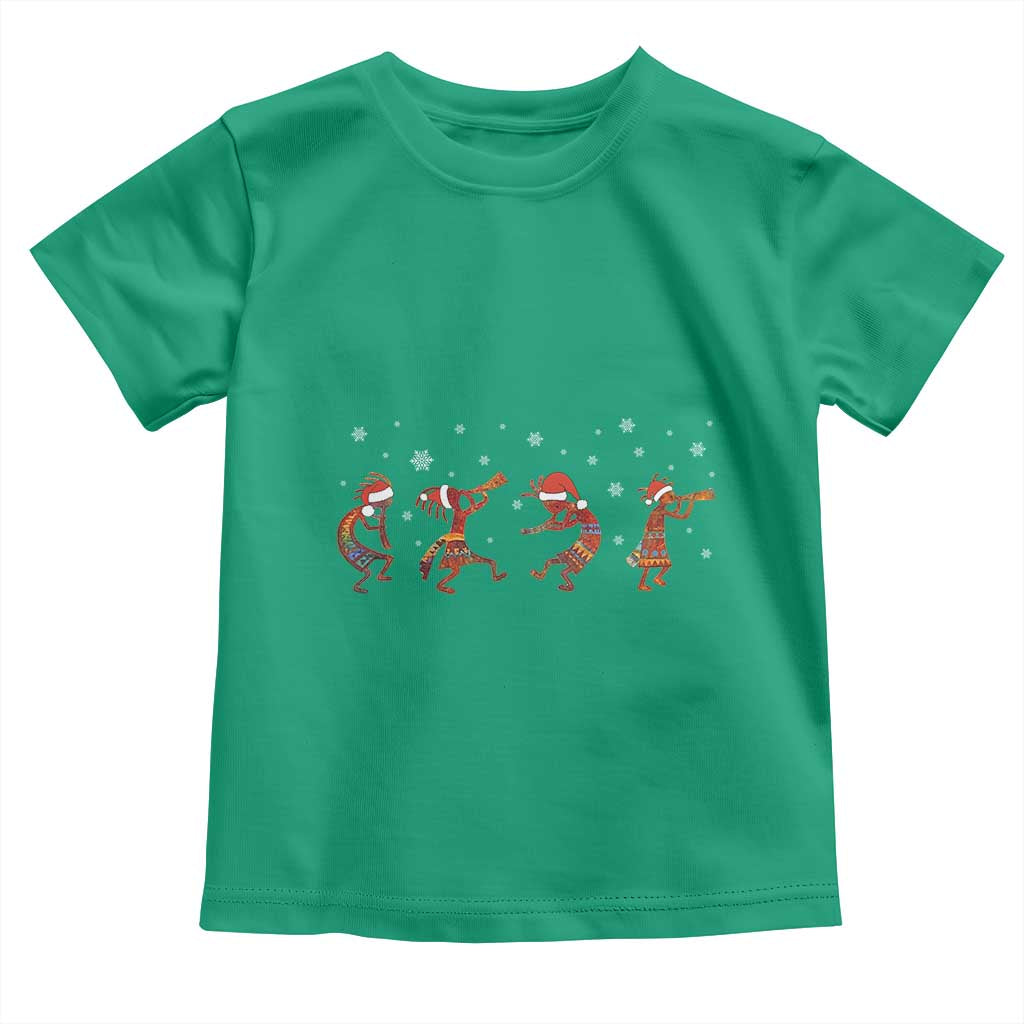 Funny Christmas Native American Toddler T Shirt Santa Kokopeli Snowflake TS11 Irish Green Print Your Wear