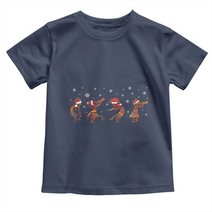 Funny Christmas Native American Toddler T Shirt Santa Kokopeli Snowflake TS11 Navy Print Your Wear