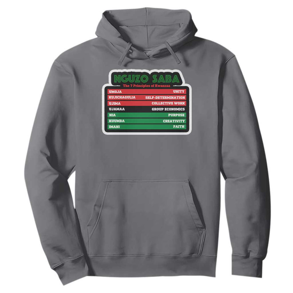 Nguzo Saba The 7 Principles Of Kwanzaa Hoodie TS11 Charcoal Print Your Wear
