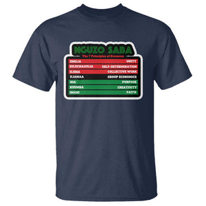 Nguzo Saba The 7 Principles Of Kwanzaa T Shirt TS11 Navy Print Your Wear