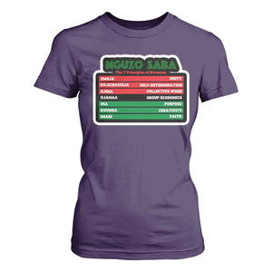 Nguzo Saba The 7 Principles Of Kwanzaa T Shirt For Women TS11 Purple Print Your Wear