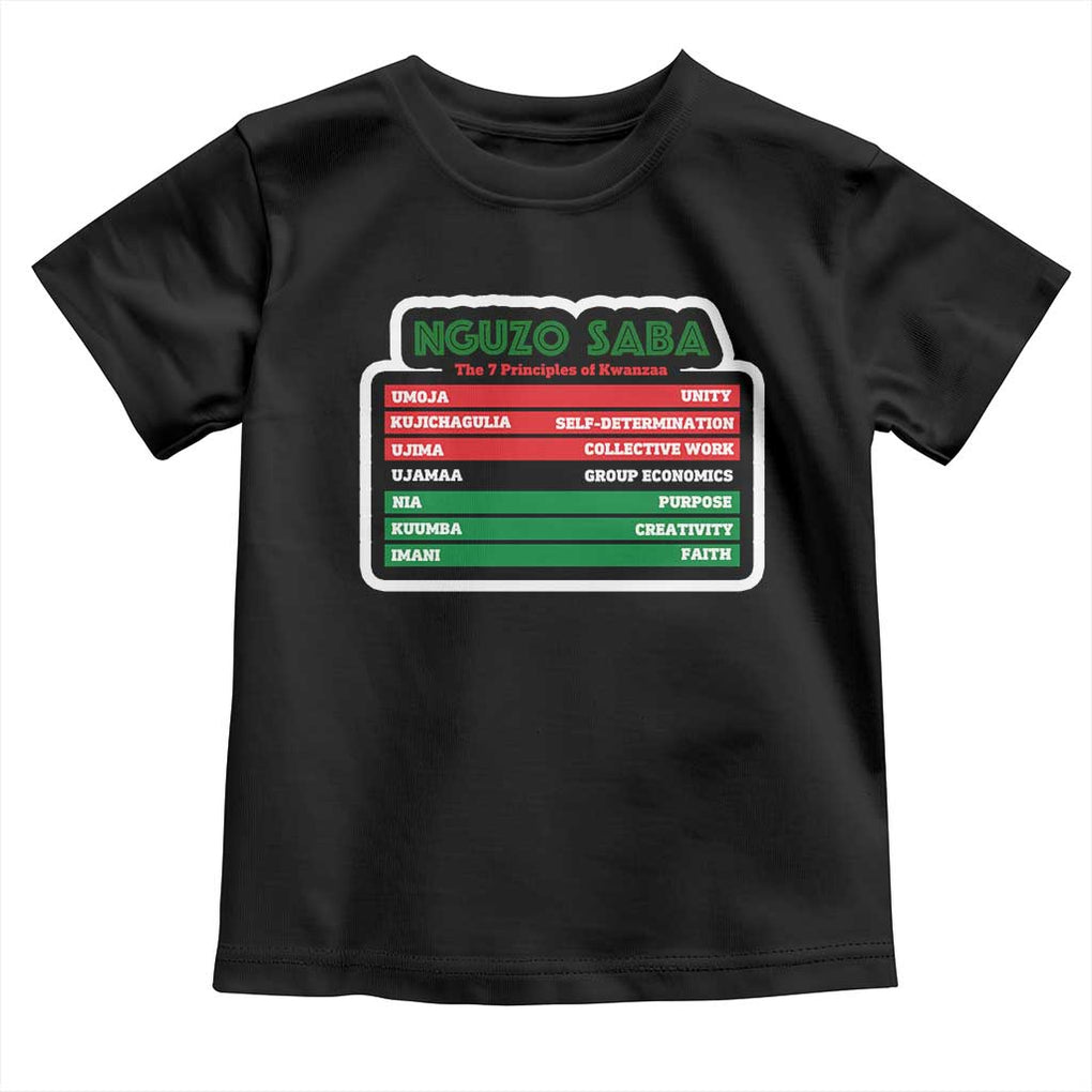 Nguzo Saba The 7 Principles Of Kwanzaa Toddler T Shirt TS11 Black Print Your Wear