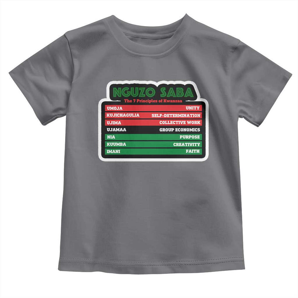 Nguzo Saba The 7 Principles Of Kwanzaa Toddler T Shirt TS11 Charcoal Print Your Wear