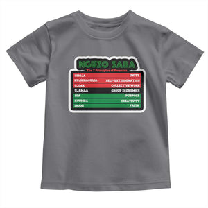 Nguzo Saba The 7 Principles Of Kwanzaa Toddler T Shirt TS11 Charcoal Print Your Wear