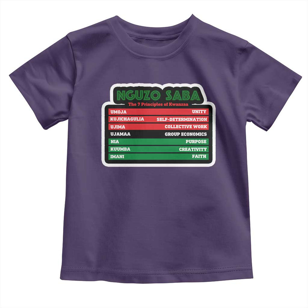 Nguzo Saba The 7 Principles Of Kwanzaa Toddler T Shirt TS11 Purple Print Your Wear