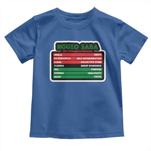 Nguzo Saba The 7 Principles Of Kwanzaa Toddler T Shirt TS11 Royal Blue Print Your Wear