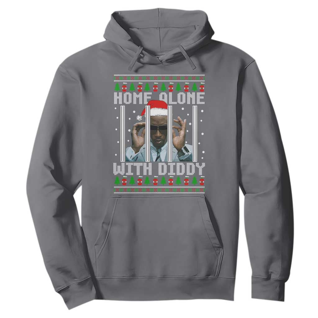 Funny Dirty Santa Diddy Christmas Hoodie Home Alone With Diddy TS11 Charcoal Print Your Wear