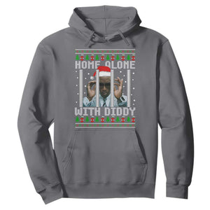Funny Dirty Santa Diddy Christmas Hoodie Home Alone With Diddy TS11 Charcoal Print Your Wear