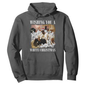 Funny Dirty Santa Diddy Christmas Hoodie Wishing You A White Christmas Santa Hat TS11 Dark Heather Print Your Wear