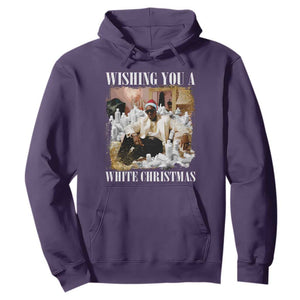 Funny Dirty Santa Diddy Christmas Hoodie Wishing You A White Christmas Santa Hat TS11 Purple Print Your Wear