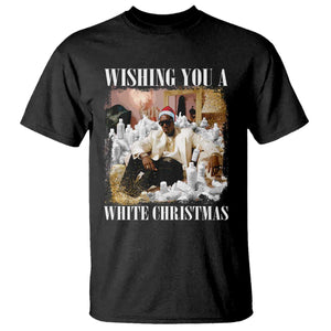 Funny Dirty Santa Diddy Christmas T Shirt Wishing You A White Christmas Santa Hat TS11 Black Print Your Wear