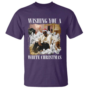 Funny Dirty Santa Diddy Christmas T Shirt Wishing You A White Christmas Santa Hat TS11 Purple Print Your Wear